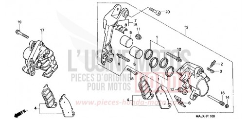 ETRIER DE FREIN AVANT (ST1100) ST1100X de 1999